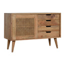 Maya Rattan 1 Door & 4 Drawer Hallway Cabinet by Lavishway | Hallway Cabinets-57709
