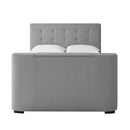 Mayfair Contemporary Grey Fabric TV Bed by Lavishway | Fabric Beds-35538