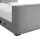 Mayfair Contemporary Grey Fabric TV Bed by Lavishway | Fabric Beds-35539