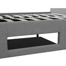 Mayfair Contemporary Grey Fabric TV Bed by Lavishway | Fabric Beds-35537