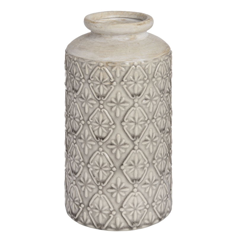 Nero Unique White Ceramic Vase by Lavishway | Vases-50944