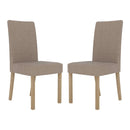 Melodi Beige Fabric Dining Chair Set of 2 by Lavishway | Dining Chairs-33660