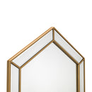 Melody Gold Hexagonal Decorative Wall Mirror by Lavishway | Wall Mirrors-61707