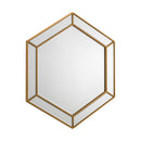 Melody Gold Hexagonal Decorative Wall Mirror by Lavishway | Wall Mirrors-61706