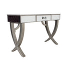 Mercury Silver Metal 1 Drawer Console Table by Lavishway | Hallway Console Table-24822