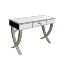 Mercury Silver Metal 1 Drawer Console Table by Lavishway | Hallway Console Table-24821