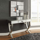 Mercury Silver Metal 1 Drawer Console Table by Lavishway | Hallway Console Table-24820