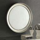 Mercury Silver Frame Round Mirror by Lavishway | Wall Mirrors-24815