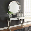 Mercury Silver Frame Round Mirror by Lavishway | Wall Mirrors-24814