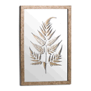 Singular Fern Mirrored Brass Frame Wall Art by Lavishway | Art Gallery-51247