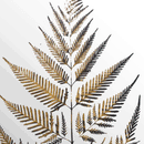 Singular Fern Mirrored Brass Frame Wall Art by Lavishway | Art Gallery-51248