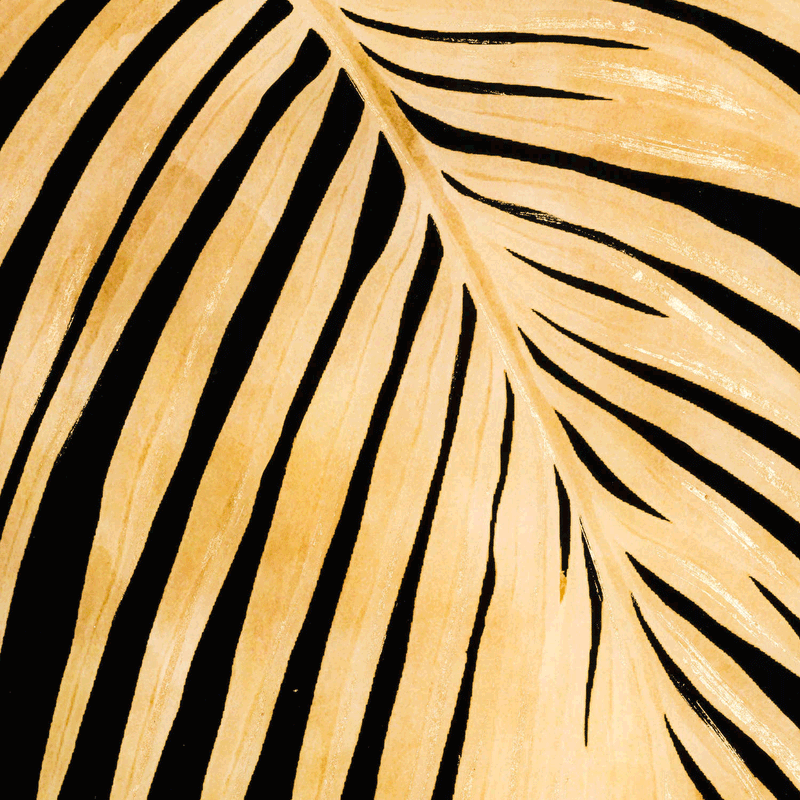 Metallic Palm Glass Image Wall Art by Lavishway | Art Gallery-51210