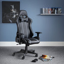 Meteor Black Faux Leather Gaming Chair by Lavishway | Leather Chairs-61666