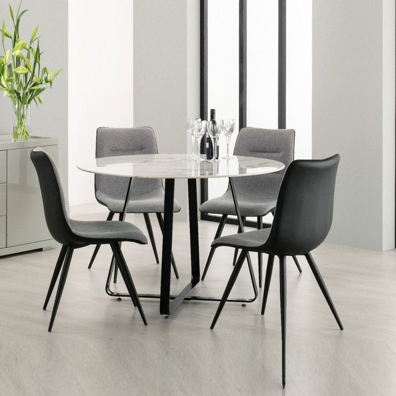 Mia Round Marble Top Dining Table by Lavishway | Dining Tables-24803