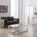 Miami Glass Top Chrome Lamp Table by Lavishway | Side Tables-61656