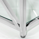 Miami Glass Top Chrome Console Table by Lavishway | Hallway Console Table-61663