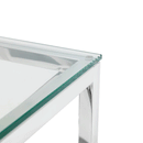 Miami Glass Top Chrome Console Table by Lavishway | Hallway Console Table-61665