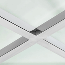 Miami Glass Top Chrome Console Table by Lavishway | Hallway Console Table-61664