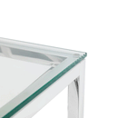 Miami Glass Top Chrome Lamp Table by Lavishway | Side Tables-61655