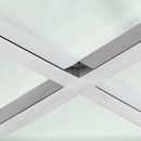 Miami Glass Top Chrome Lamp Table by Lavishway | Side Tables-61654