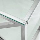 Miami Glass Top Chrome Lamp Table by Lavishway | Side Tables-61652