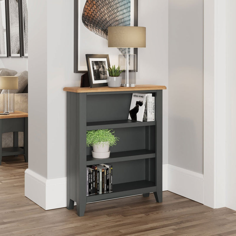 Grantham Oak Top Wide Bookcase by Lavishway | Book Shelves and Cabinets-36897