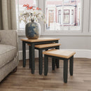 Grantham Oak Top Nest of 3 Table by Lavishway | Nest of Tables-36689