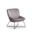 Mila Velvet Accent Chair & Stool by Lavishway | Accent Chairs-61640