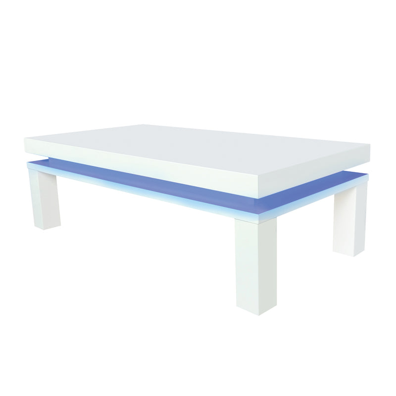 Milano High Gloss LED White Coffee Table by Lavishway | Coffee Tables-35396