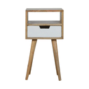 Mini White Painted 1 Drawer Bedside Table by Lavishway | Bedside Tables-58871