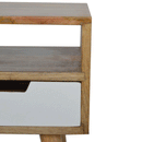 Mini White Painted 1 Drawer Bedside Table by Lavishway | Bedside Tables-58875