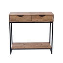 Mirelle 2 Drawers Oak Console Table by Lavishway | Hallway Console Table-34838