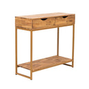 Mirelle 2 Drawers Oak Console Table by Lavishway | Hallway Console Table-34833