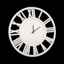 Mirrored Silver Round Wall Clock by Lavishway | Wall Clocks-24765