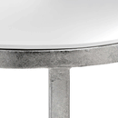 Mirrored Top Silver Semi Circle Side Table by Lavishway | Side Tables-51136
