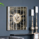 Luxury Mirrored Square Framed Clock by Lavishway | Wall Clocks-51623