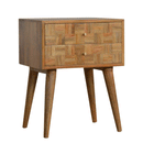 Hutch Mixed Pattern 2 Drawers Bedside Table by Lavishway | Bedside Tables-58835