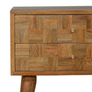 Hutch Mixed Pattern 2 Drawers Bedside Table by Lavishway | Bedside Tables-58840