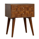 Hutch Chestnut Finish 2 Drawers Bedside Table by Lavishway | Bedside Tables-58823