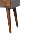 Hutch Chestnut Finish 2 Drawers Bedside Table by Lavishway | Bedside Tables-58827
