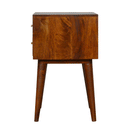 Hutch Chestnut Finish 2 Drawers Bedside Table by Lavishway | Bedside Tables-58826