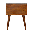 Hutch Chestnut Finish 2 Drawers Bedside Table by Lavishway | Bedside Tables-58825