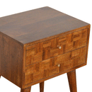 Hutch Chestnut Finish 2 Drawers Bedside Table by Lavishway | Bedside Tables-58830