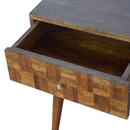 Hutch Chestnut Finish 2 Drawers Bedside Table by Lavishway | Bedside Tables-58828