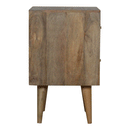 Hutch Mixed Pattern 2 Drawers Bedside Cabinet by Lavishway | Bedside Tables-58810