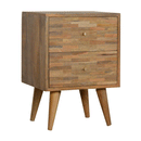 Hutch Mixed Pattern 2 Drawers Bedside Cabinet by Lavishway | Bedside Tables-58807