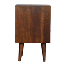 Hutch Mixed Chestnut Bedside Table by Lavishway | Bedside Tables-58801