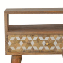 Hutch Solid Wood Cube Patterned End Table by Lavishway | Side Tables-58742