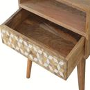 Hutch Solid Wood Cube Patterned End Table by Lavishway | Side Tables-58741