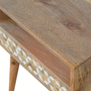 Hutch Solid Wood Cube Patterned End Table by Lavishway | Side Tables-58740